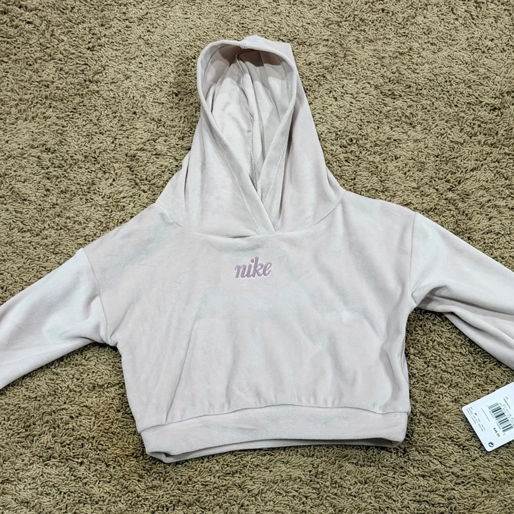Nike Toddler Girl Velour Hoodie ~ PLATINUM VIOLET - 24M NWT - Picture 2 of 4
